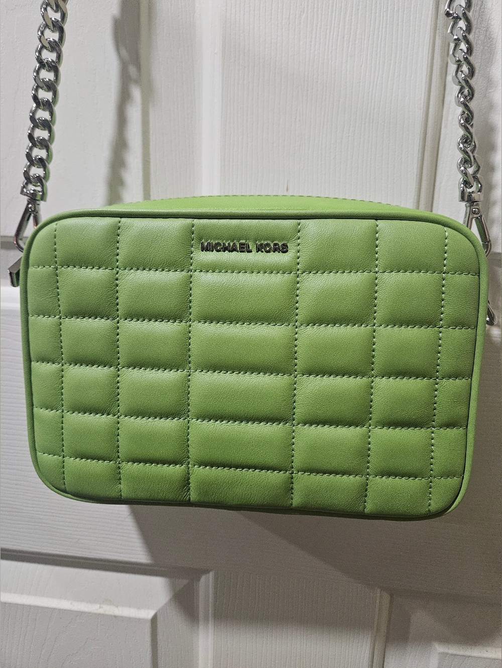 Michael Kors Quilted Crossbody Camera Bag **PEAR**